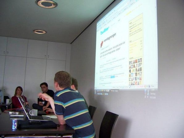 Beliebte Session bei BarCamps: Twitter für Einsteiger erklärt, hier von Sven Dietrich und Stefan Oßwald beim BarCamp Leipzig.