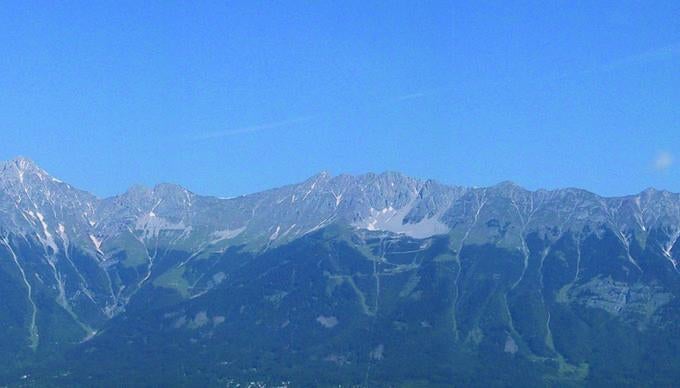 Ein Blick auf die Tiroler Berge.