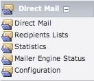 Die Menüstruktur von DirectMail wird übersichtlicher. 