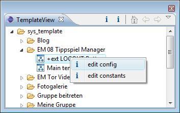 Der Template-View von „DEV3“ zeigt sämtliche Templates eines Projekts in einer übersichtlichen Baumstruktur an. Der Template-View von „DEV3“ zeigt sämtliche Templates eines Projekts in einer übersichtlichen Baumstruktur an.