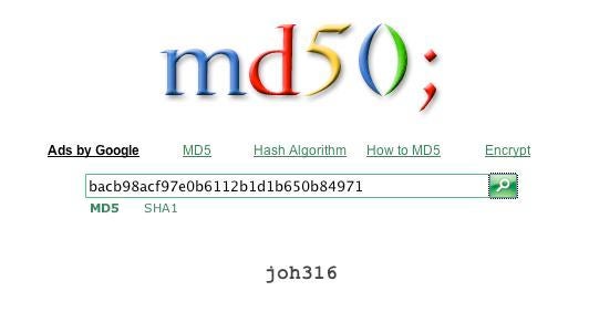 Web-Dienste wie md5.rednoize.com ermöglichen es, einen md5-Hash-Wert in ein Klartextpasswort zurückzuwandeln. Web-Dienste wie md5.rednoize.com ermöglichen es, einen md5-Hash-Wert in ein Klartextpasswort zurückzuwandeln.