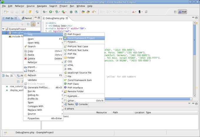 Zend Studio kann direkt mit Frameworks arbeiten und bietet einen leistungsfähigen Debugger.
