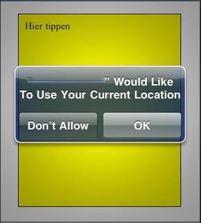 Die Übernahme der GPS-Daten in den Browser muss der User zuvor genehmigen.