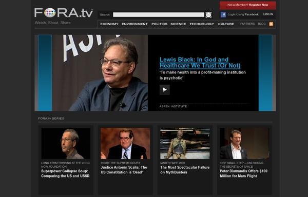 fora.tv bietet Qualitätsinhalte aus den Bereichen Wirtschaft, Wissenschaft, Technologie, Politik, Kultur und Umwelt. Das Portal wird unter anderem von Adobe finanziert. fora.tv bietet Qualitätsinhalte aus den Bereichen Wirtschaft, Wissenschaft, Technologie, Politik, Kultur und Umwelt. Das Portal wird unter anderem von Adobe finanziert.