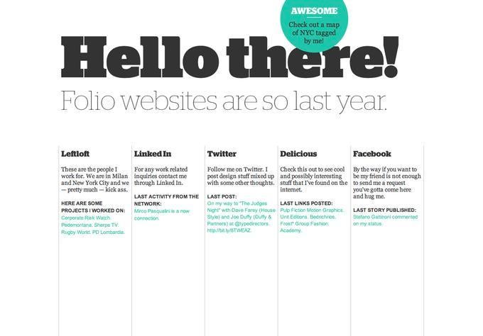 Umfangreiche Portale sind out und der Trend zeigt klar auf Ein-Seiten-Layouts. Ebenfalls trendverdächtig: der große Font. Umfangreiche Portale sind out und der Trend zeigt klar auf Ein-Seiten-Layouts. Ebenfalls trendverdächtig: der große Font.