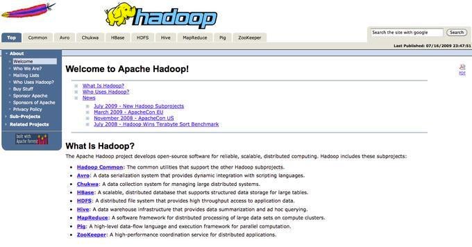 Apache Hadoop führt Queries und Auswertungen verteilt aus.