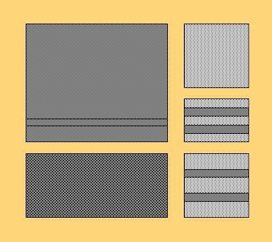 Der Makro-Weißraum – hier der farbige Bereich – regelt den Raum zwischen den tragenden Elementen einer Komposition.