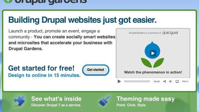 Drupal-Einstieg leicht gemacht: Mit Drupal Gardens im Handumdrehen zur gehosteten Website