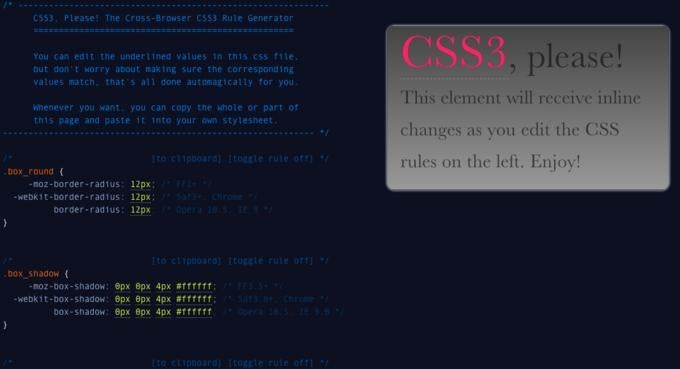 „CSS3, please!“ hilft dabei, CSS-Angaben browserübergreifend zu formulieren.