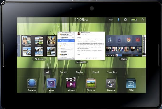 Business as usual: Das BlackBerry PlayBook kommt anstelle von Android mit einer Eigenentwicklung daher, dem BlackBerry Tablet OS.
