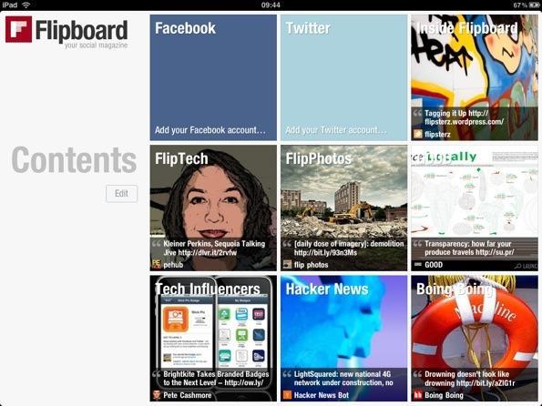 Setzt neue Standards: Die iPad-App Flipboard repräsentiert bislang das userfreundlichste Modell eines Social Magazines. 
