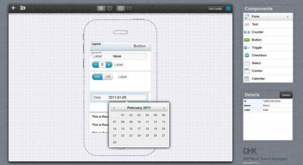 Der DHTMLX Touch Visual Designer ist ein WYSIWYG-Editor für die Komponenten des Mobile-Frameworks.