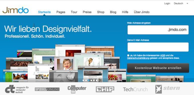 Jimdo: Der nicht mehr ganz so junge Wettbewerber aus Deutschland überzeugt mit fortschrittlichster Technik.