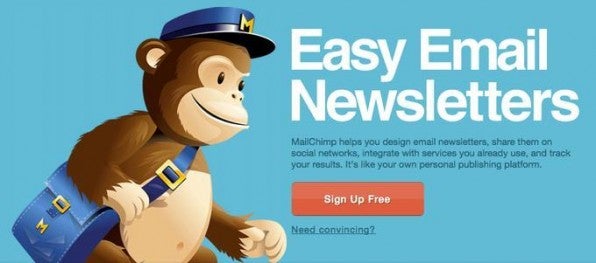 Mailchimp bietet einen englischsprachigen Einstieg in das E-Mail-Marketing. Bis zu einer Anzahl von 2.000 Empfängern ist dieses Tool kostenlos.