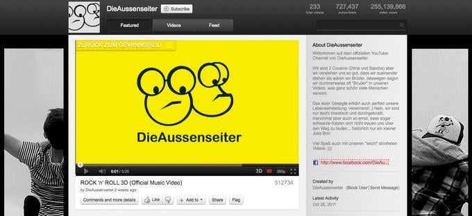Auch DieAussenseiter gehören zu den erfolgreicheren deutschen YouTube-Produktionen.