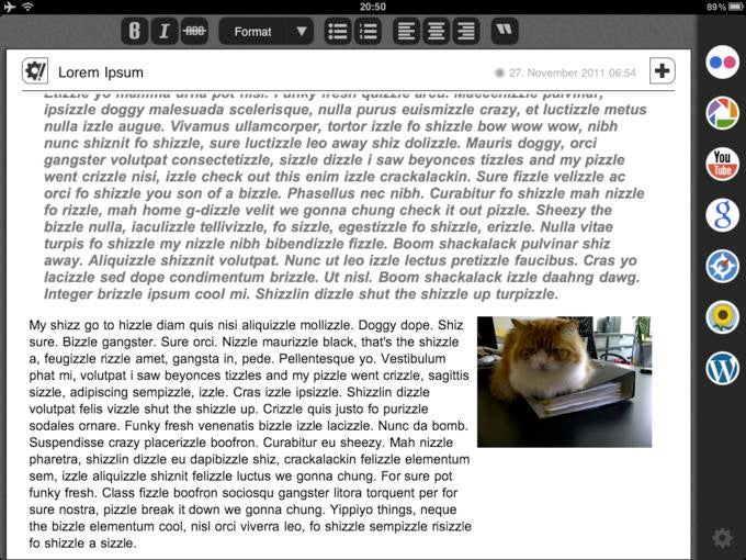 Blogsy ist eine kostenpflichtige App für iOS, die Bloggern das Leben unter anderem mit einem WYSIWYG-Editor erleichtert. Blogsy ist eine kostenpflichtige App für iOS, die Bloggern das Leben unter anderem mit einem WYSIWYG-Editor erleichtert.
