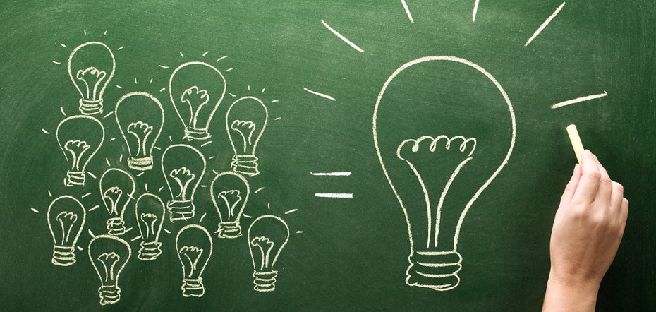 many small light bulbs equal big one