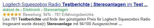 Wer Markups einsetzt, kommt in den Genuss von erweiterten Suchergebnissen in Form von Rich Snippets.