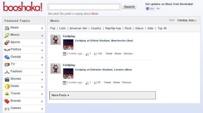 Die kostenlose Facebook-Suchmaschine booshaka! durchsucht öffentliche Statusmeldungen.