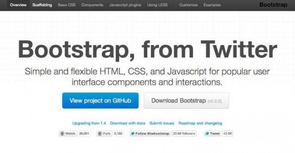 Twitters Bootstrap-2.0-Startseite ist ebenfalls mit Bootstrap gebaut. Man kann sich die Beispiele anschauen und durch Skalierung des Browsers einschätzen, wie sich die Komponenten im Responsive Design verhalten.