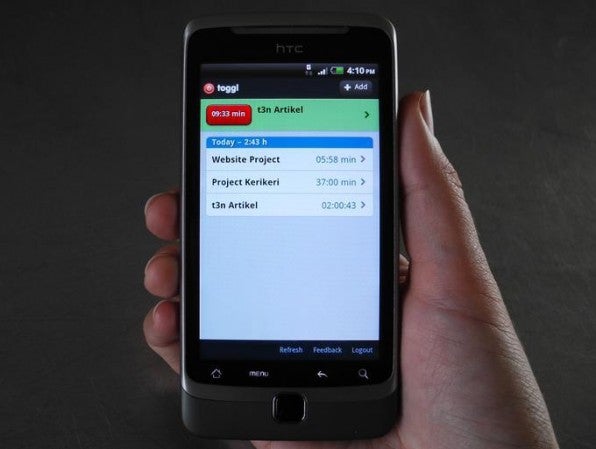 Toggl lässt sich auch praktisch auf dem Smartphone nutzen.