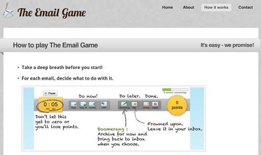 Das „Email Game“ greift auf Gamification-Ansätze zurück, um besondere Anreize für die effektive Bearbeitung von E-Mails zu schaffen. Das „Email Game“ greift auf Gamification-Ansätze zurück, um besondere Anreize für die effektive Bearbeitung von E-Mails zu schaffen.