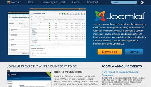 Auf der Startseite von Joomla lässt sich die neue Version herunterladen.