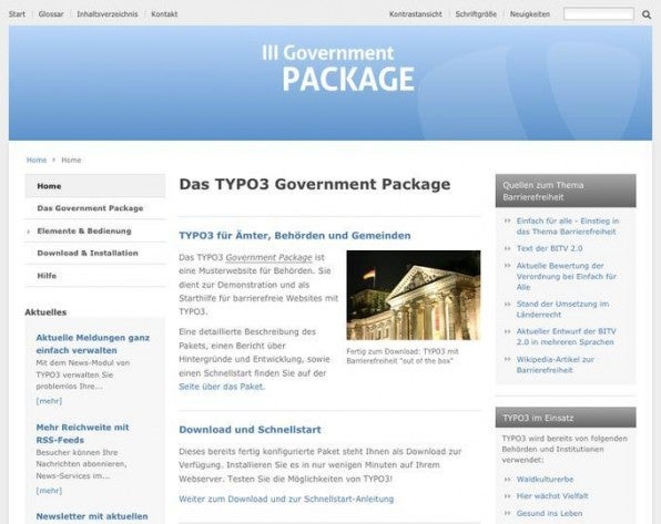 Das neue „Government Package“ erleichtert den Bau barrierefreier Websites.