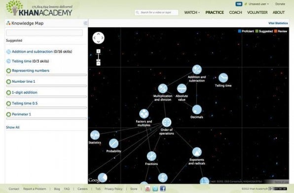 In der Khan Academy bilden sich Nutzer mithilfe von über 3.200 Video-Tutorials fort.