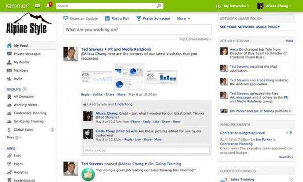 Mit Tools wie Yammer kann die interne Kommunikation in einem Unternehmen gefördert werden. Mit Tools wie Yammer kann die interne Kommunikation in einem Unternehmen gefördert werden.