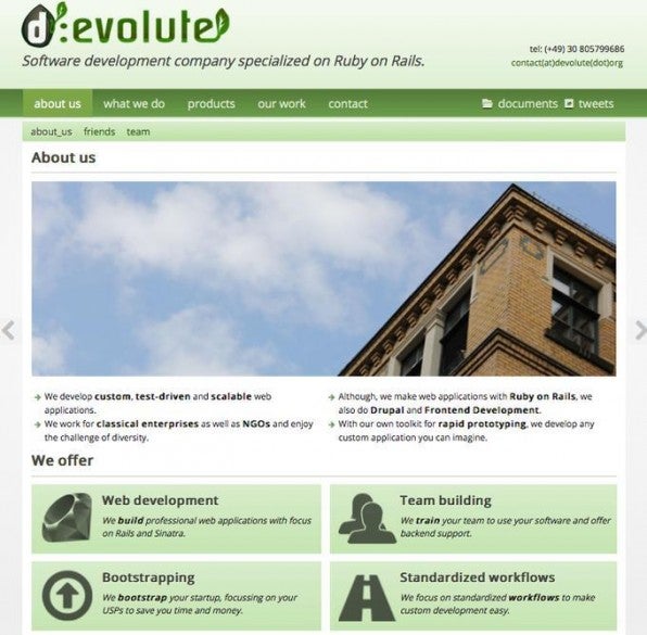 Über das Netzwerk von d:evolute kommen Startups an Ruby-on-Rails-Entwickler.