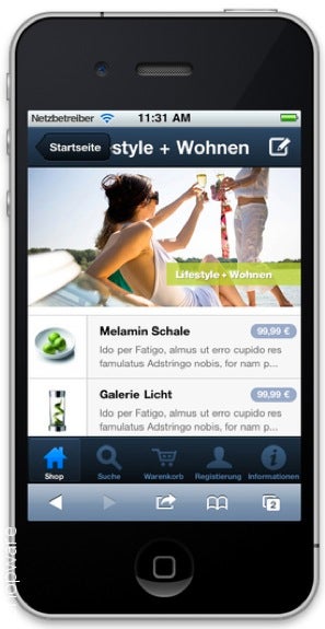 Die Mobile Template Lösung von Shopware ist kostenlos, allerdings nur für Smartphones vorgesehen.