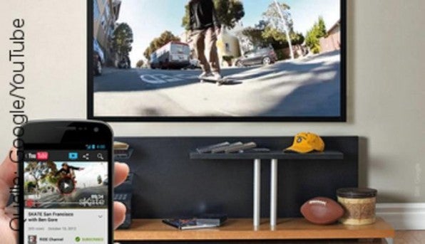 Der Second Screen beliefert den First Screen mit Content – Auch Google arbeitet an einer AirPlay-Technologie. Der Second Screen beliefert den First Screen mit Content – Auch Google arbeitet an einer AirPlay-Technologie.