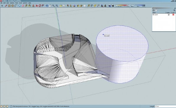 SketchUp eignet sich besonders für Architektur-Modelle, hat jedoch Probleme mit Rundungen.