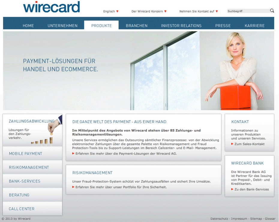 Mit dem Payment-Service-Provider Wirecard können Online-Händler beispielsweise die Bezahlart Direkt-Überweisung anbieten.