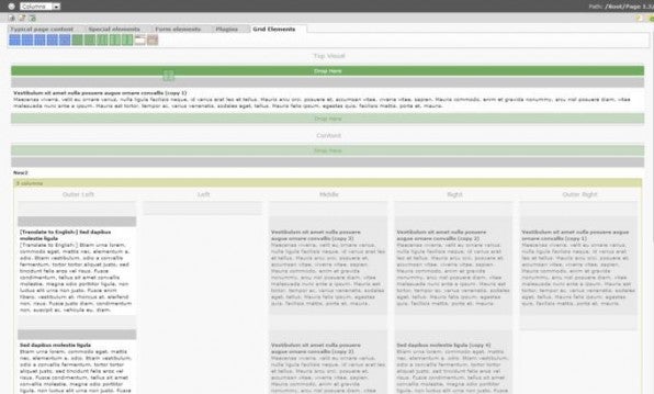 Grid Elements 2.0: Neue Elemente können mit dem Drag-in-Wizard direkt in das Seitenmodul gezogen werden. Grid Elements 2.0: Neue Elemente können mit dem Drag-in-Wizard direkt in das Seitenmodul gezogen werden.