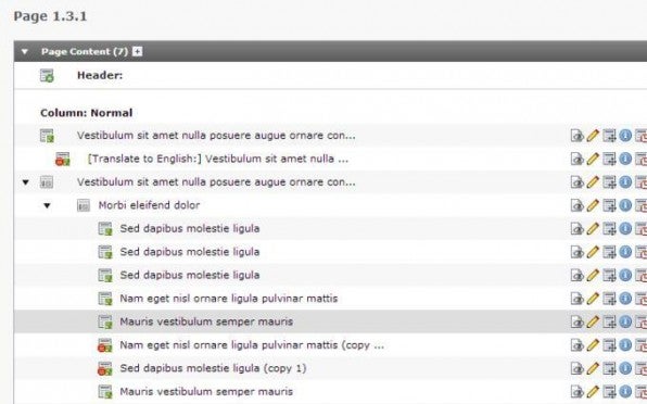 Grid Elements 2.0: Das Listen-Modul zeigt nun auch verschachtelte Grid-Strukturen an. So lässt sich komfortabler und übersichtlicher arbeiten. Grid Elements 2.0: Das Listen-Modul zeigt nun auch verschachtelte Grid-Strukturen an. So lässt sich komfortabler und übersichtlicher arbeiten.