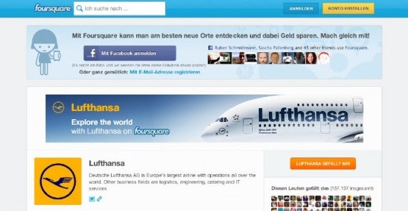 Europas größte Fluglinie postet bei Foursquare regelmäßig Fotos und Tipps. Das gefällt immerhin mehr als 137.000 Leuten.