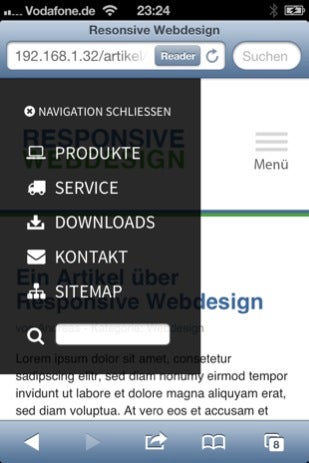 Icons unterstützen das Verständnis. Bei Bedarf hilft eine Suchfunktion.