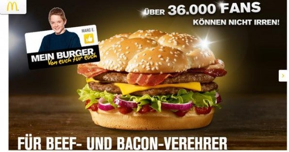 McDonald's bezieht Kunden erfolgreich in die Gestaltung neuer Burger mit ein und erhofft sich so, neue Ideen und Impulse für die Produktentwicklung zu gewinnen. McDonald's bezieht Kunden erfolgreich in die Gestaltung neuer Burger mit ein und erhofft sich so, neue Ideen und Impulse für die Produktentwicklung zu gewinnen.