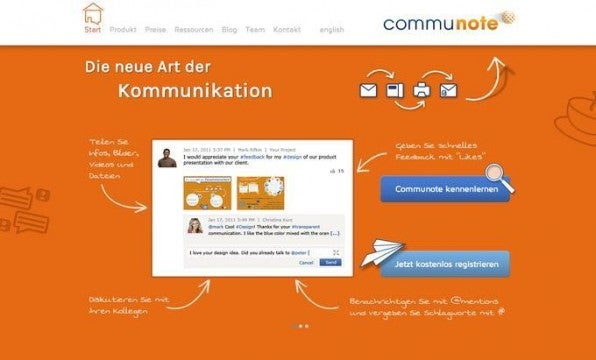 Communote ist ein Social-Network-Tool für Unternehmen, das es in klassischer Facebook-Mechanik erlaubt, innerhalb eines Unternehmens mit Kollegen und Mitarbeitern zu kommunizieren. Communote ist ein Social-Network-Tool für Unternehmen, das es in klassischer Facebook-Mechanik erlaubt, innerhalb eines Unternehmens mit Kollegen und Mitarbeitern zu kommunizieren.