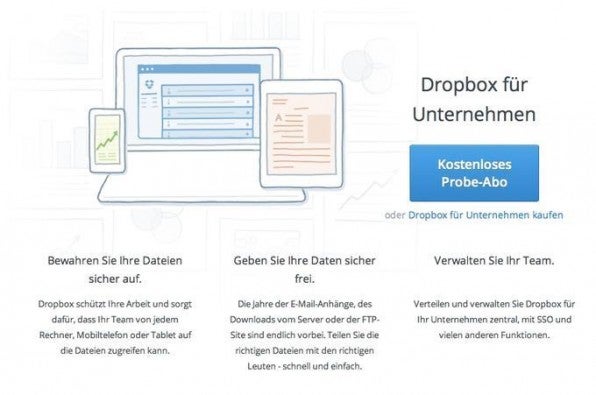 Dropbox, der Platzhirsch unter den Online-Speicher-Diensten, bietet Firmen unbegrenzten Speicherplatz. Dropbox, der Platzhirsch unter den Online-Speicher-Diensten, bietet Firmen unbegrenzten Speicherplatz.