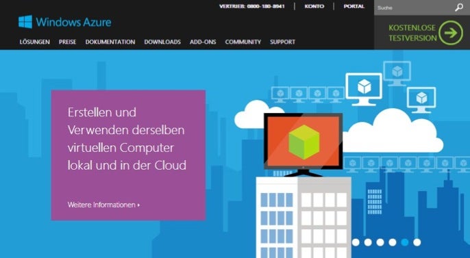 Neben der reinen Infrastruktur bietet Microsofts Cloud-Lösung Azure auch Services wie Datenbanken oder Big-Data-Dienste.