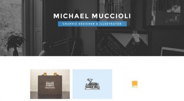 Die Homepage des Designers Micheal Mussiolo zeigt wunderschönes Flat-Design – aber auch das Usability-Problem, das Grafik-Auszeichnungen und Buttons gleich aussehen. Die Homepage des Designers Micheal Mussiolo zeigt wunderschönes Flat-Design – aber auch das Usability-Problem, das Grafik-Auszeichnungen und Buttons gleich aussehen.