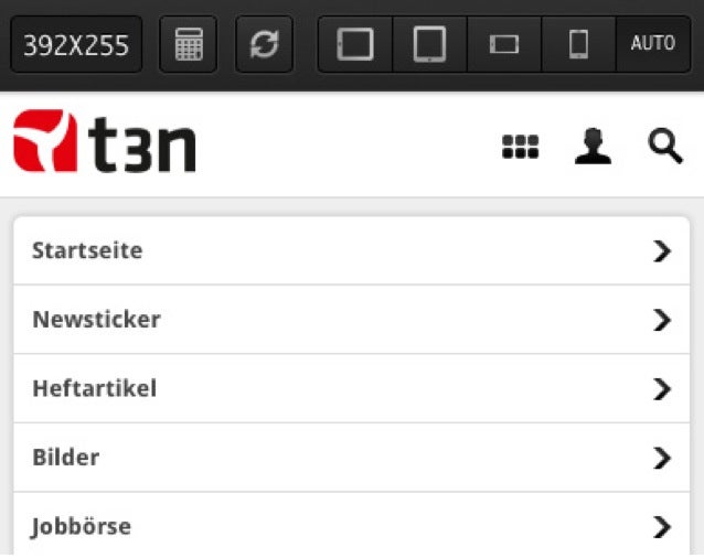 Ein erster Eindruck für resposive Designs.