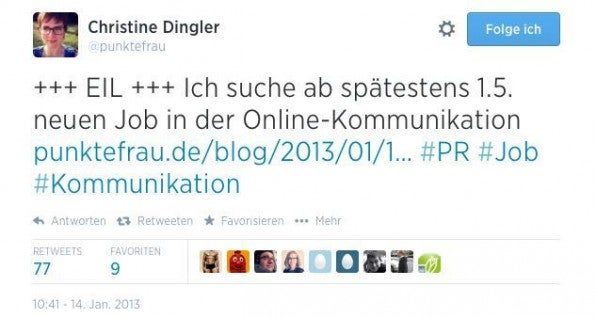 „Die persönliche Empfehlung ist letztlich der Schlüssel zum neuen Job“: Christine Dingler suchte erfolgreich über das Netz nach einem neuen Arbeitgeber.