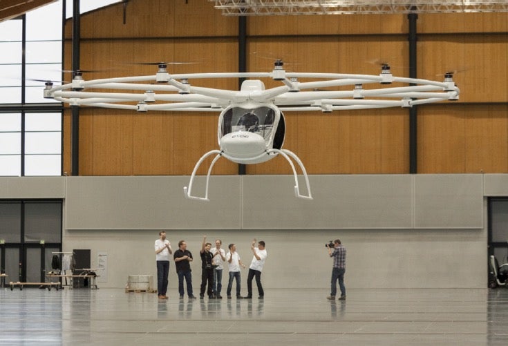 Der Volocopter der Firma e-volo aus Karlsruhe sammelte über eine Million Euro via Seedmatch ein. Er ist nur eines von vielen erfolgreichen Projekten auf der Plattform. (Foto: e-volo GbmH)