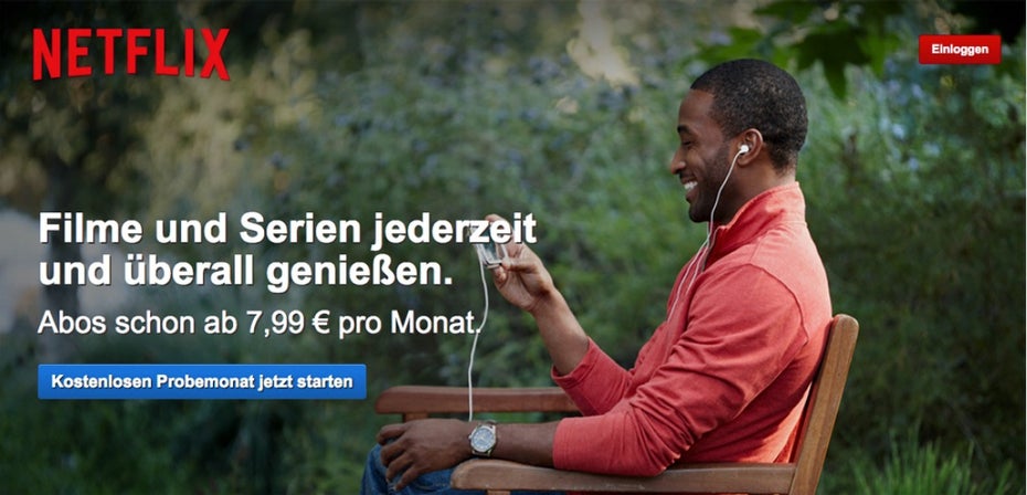 Der Video-Streaming-Anbieter Netflix zahlt an Comcast, AT&T und Verizon Millionenbeträge, damit diese den Transport seiner Inhalte nicht drosseln. So ein Wegezoll verhindert Innovation, mahnen Kritiker an. (Screenshot: netflix.com)
