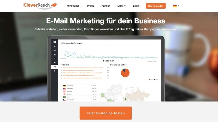 CleverReach ist eine der vielen interessanten MailChimp-Alternativen, die die deutsche Cloud zu bieten hat. (Screenshot: CleverReach)