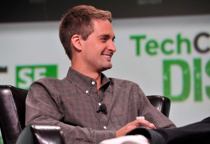 Hat gut lachen: Evan Spiegels Firma Snapchat gehört zu den am höchsten bewerteten Startups der Welt. Wie Snapchat selbst Geld verdienen will, ist aber völlig unklar. (Foto: flickr / TechCrunch)